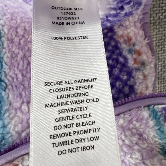 EDDIE BAUER Quest Fleece Plush Sherpa Hooded Jacket Girls Size XS (5/6) Multi‎ - Picture 8 of 14